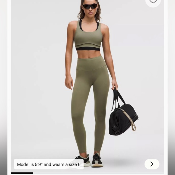 New- Lululemon Wunder Train High-Rise Tight 25" in Bay Leaf - Picture 4 of 8